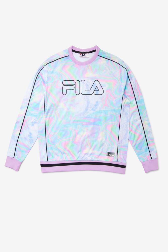 Fila Ridge Crew Pink Sweatshirt Mens - NZ 69285-IUTQ